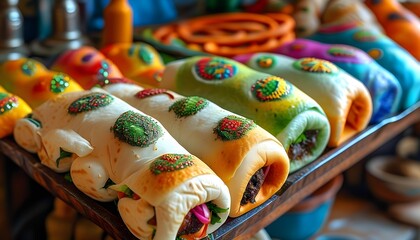 Creative culinary delightsvibrant indian snacks at a local market food photography colorful environment close-up view culinary artistry for food lovers