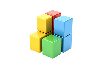 Obraz premium A cluster of colorful building blocks arranged in a playful formation.