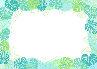 Background nature freehand Leaf background. Leaf nature style with space for text - design for  background social media, postcards, poster, business card, flyer, brochure other.