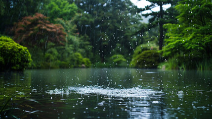reflection of trees in the water