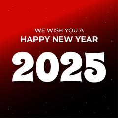 Happy New Year 2025 Style design illustration banner poster and background