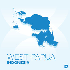 Obraz premium West Papua vector map, Vector map of West Papua, editable eps, AI files, Vector illustration of West Papua vector map