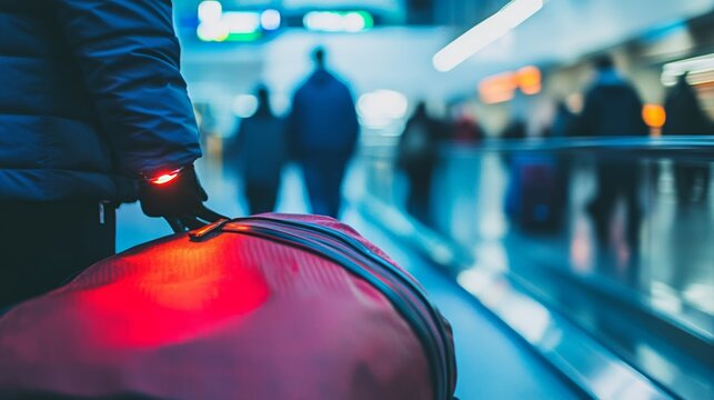 Security personnel meticulously inspecting luggage at airport checkpoint, ensuring safety and compliance with travel regulations. The scene emphasizes the importance of thoroughness in maintaining pub