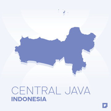 Central Java vector map, Vector map of Central Java, editable eps, AI files, Vector illustration of Central Java vector map