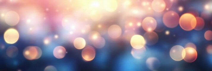 Fototapeta premium Abstract Blurred Background with Colorful Bokeh Lights in Soft Focus Creating a Dreamy and Ethereal Atmosphere for Various Creative Uses