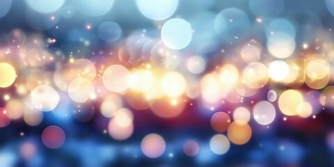 Obraz premium Abstract Blurred Background with Colorful Bokeh Lights Creating an Ethereal Atmosphere for Creative Projects and Visual Arts