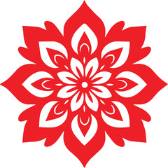 Beautiful flower art and mandala vector design
