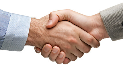 Two hands shaking in a business meeting