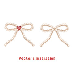 Coquette Whipped Cream Bow vector illustration, vintage preppy aesthetic hand drawn, watercolor nostalgia decorative trendy