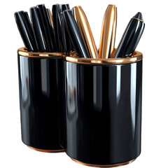 pen holder black color no background