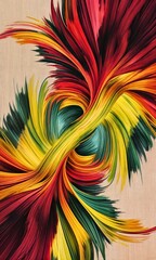 Creative Multicolored Fiber Abstract Artwork