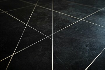 Neon lines create a vibrant geometric design on a sleek black backdrop, showcasing a dynamic contrast that embodies modernity.