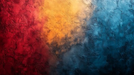 Fototapeta premium Abstract textured background with red, orange, and blue hues.