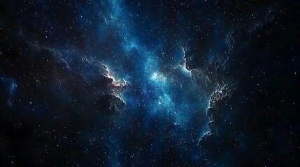 Fototapeta premium Cosmic Nebula: A Digital Painting of Celestial Beauty in Deep Space. AI Generated