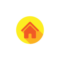 Home Icon in Yellow Circle