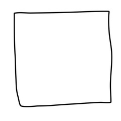 Handdrawn square scribbles frame