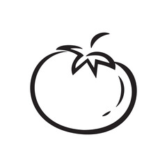 Tomato vector image. isolate on white background.