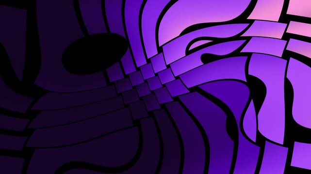 Abstract background pattern of purple gradient moving lines with paper cut effect