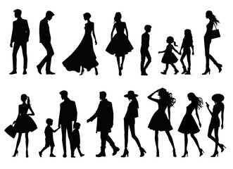 Vector Silhouette People For Architects and Designers Children Included
