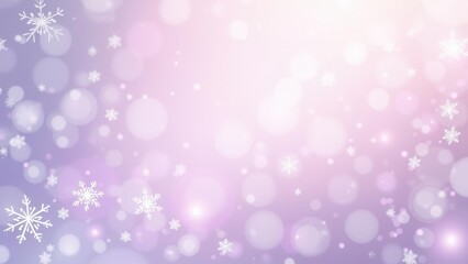 Obraz premium Blurred frost effects. Pale lavender hues with intricate snowflake patterns adorning the scene. Delicate and serene. No noise, visually stunning. 4K, UHD quality