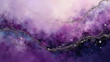 Obraz premium Blurred frost effects. Majestic amethyst hues blended with frosted silver details delivering a regal aesthetic. Sleek and sophisticated. No noise, immaculate clarity. 4K, UHD quality