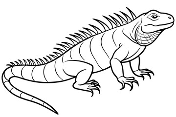 Iguana silhouette Vector illustration 