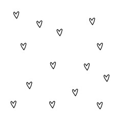 Hand drawn rough marker hearts