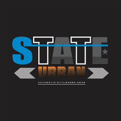 state urban design typography vector illustration