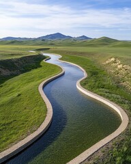 Industrial byproducts reshaping environments into eco-friendly artistic displays.