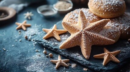 Illustrative Food Photography Featuring a Unique Starfish Grain Design