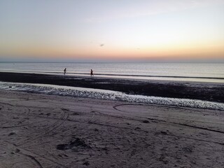 sunset on the beach