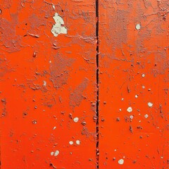 Fototapeta premium Orange Paint Splatters on Textured Brick Surface