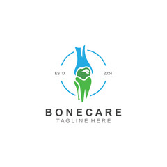 Bone care logo, Minimalist joint bone design Illustration orthopedic template
