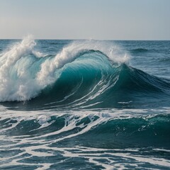 wave breaking on the beach