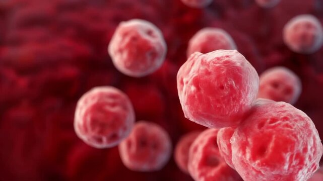 3D Illustration of Streptococcus Bacteria