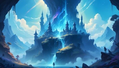 Clear Plain Shiny Warm Soft Vintage Bokeh Cloudy Wave Like Geometric Blue Background or Texture