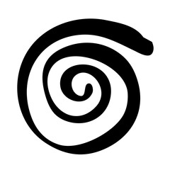 Spiral swirls in abstract geometric pattern