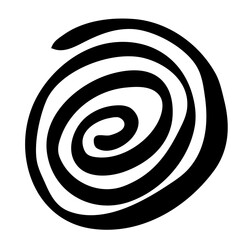 Spiral swirls in abstract geometric pattern