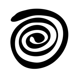 Spiral swirls in abstract geometric pattern