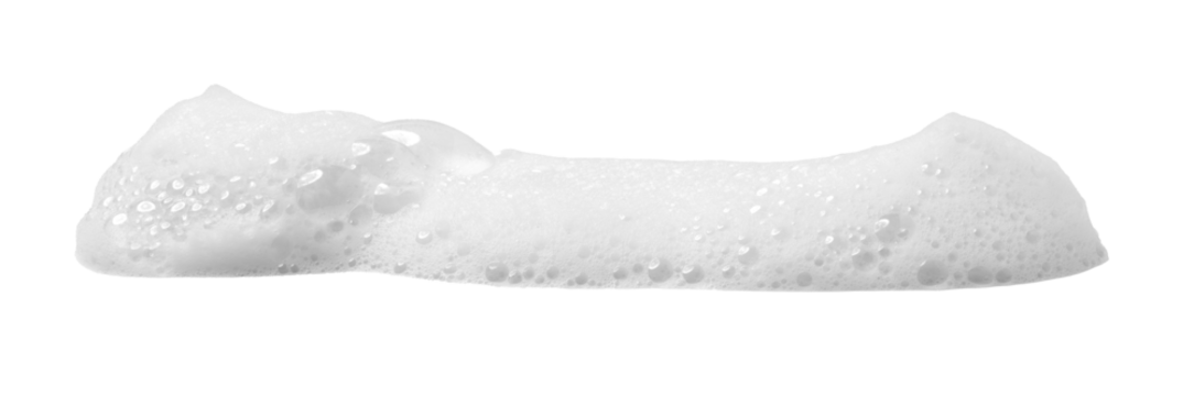 Soap foam or shampoo Soap foam texture or shampoo surface with bubble isolated with clipping path on background.