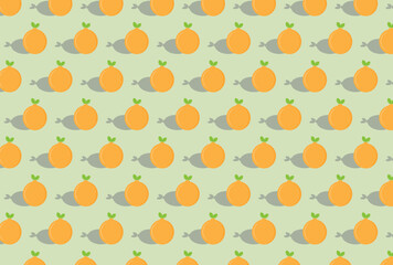 colorful Cute orange fruits pattern background, lemon vector design backdrop