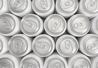 Aluminum can drinks or soda aluminum can. top view