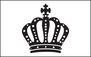 Minimalist crown logo icon template. Simple crown icon symbol