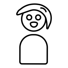 Man face silhouette isolated on white background. Vector illustration for design.