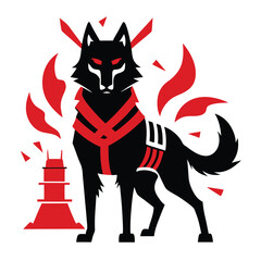 black and white devil