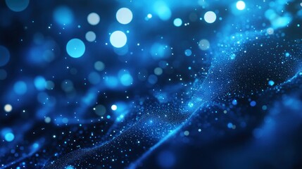 Obraz premium Abstract Blue Bokeh Background