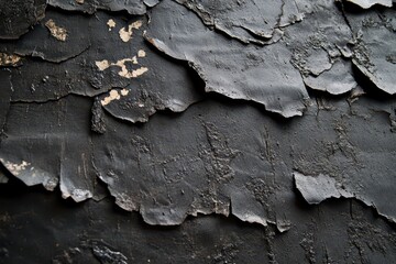 A weathered garage roof covered in tar paper