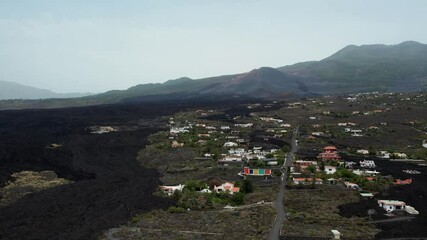Aerial drone view of the landscape of La Palma, Canary Islands, Spain - Powered by Adobe
