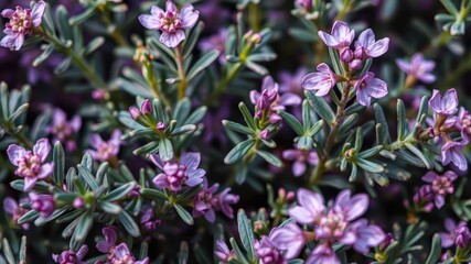 Obraz premium Rosemary in a pot, Rosemary leaves plants, medicine plants wallpaper, Detail of fresh rosemary herb. Rosemary herb garden. macro view 