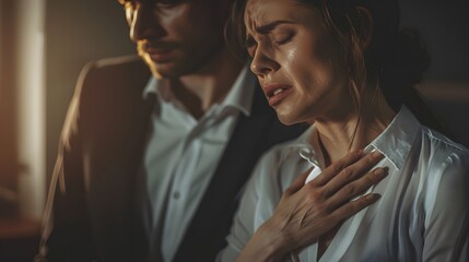 A grieving young couple, Generative AI